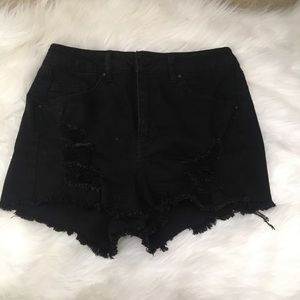 Black high waisted shorts